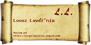 Loosz Lavínia névjegykártya